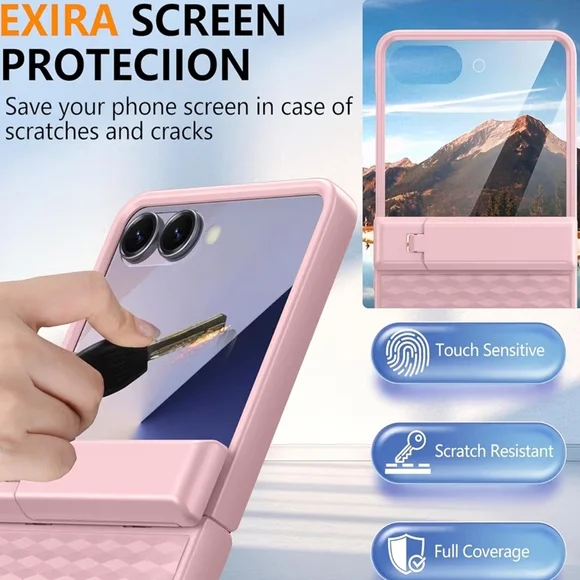 Pink Samsung Galaxy Z Flip 7 Case - MagSafe & Hinge Protection - NEW - Picture 3 of 5